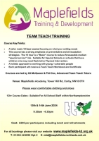 Team Teach Training 12hr Basic Course - For settings within Northamptonshire only